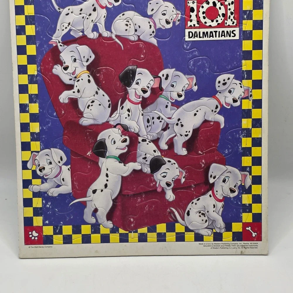 Golden 101 Dalmatians Puzzle Kids Multicolor Puppies Vintage Disney Retro
